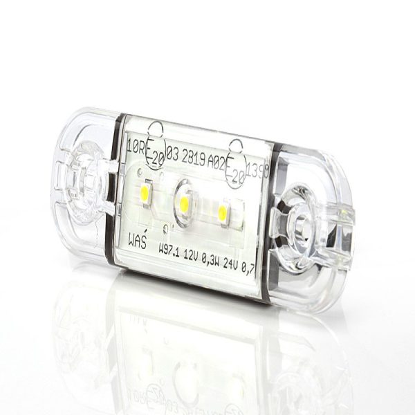 Pos. Light White Slim 3 Led,9-36v Ip68. E-approved.