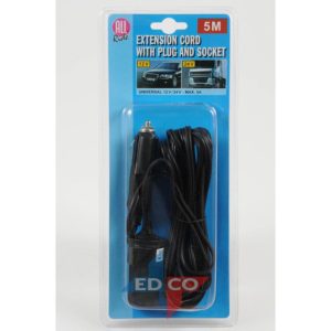Extension Cable To,12v Socket, 5m. 12-24v Max 5a.