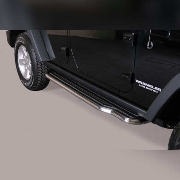 MARCHE-PIEDS INOX TUBE P181 SUR JEEP WRANGLER 2011+