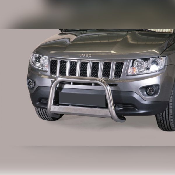 PARE-BUFFLE INOX HOMOLOGUÉ AVEC BARRE SUR JEEP COMPASS 2011-2016