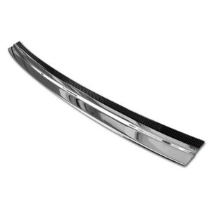 Rear Bumper Protector Plate (Inox / Fibre De Carbone) Pour Audi Q7 2015+