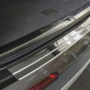 Rear Bumper Protector Plate (Acier Brossé) Pour Audi Q7 2015+
