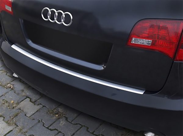 Rear Bumper Protector Plate (Acier Brossé) Pour Audi A6 C6 2005-2011