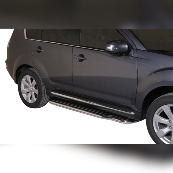 MARCHE-PIEDS INOX TUBE P181 SUR MITSUBISHI OUTLANDER 2010-2013