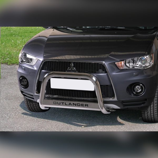 PARE-BUFFLE HOMOLOGUÉ INOX AVEC BARRE SUR MITSUBISHI OUTLANDER 2010-2012