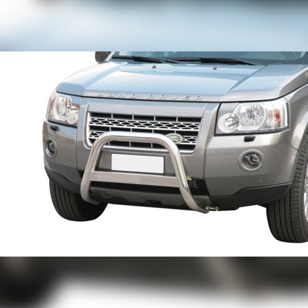 PARE-BUFFLET INOX AVEC PLAQUE SUR LAND ROVER FREE LANDER 2 2008-2014