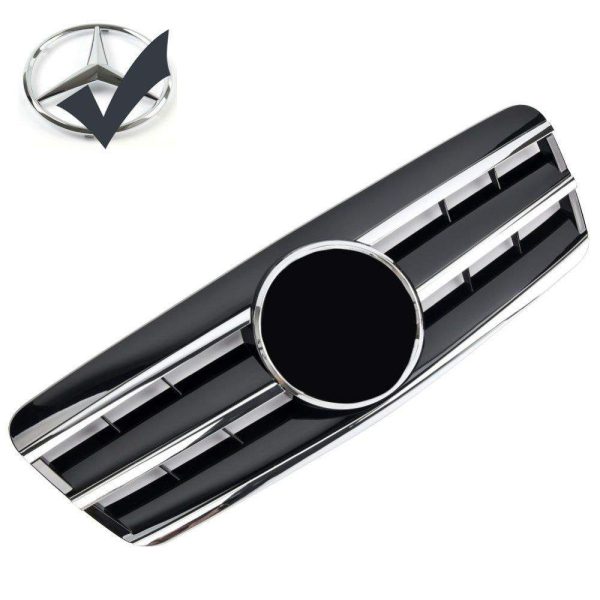 Calandre Sport pour Mercedes C208 A208 Clk noir et Chrome