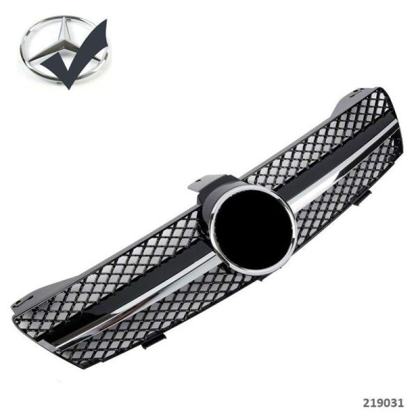 Calandre Sport pour Mercedes W219 Cls 2004-2008 noir et chromé