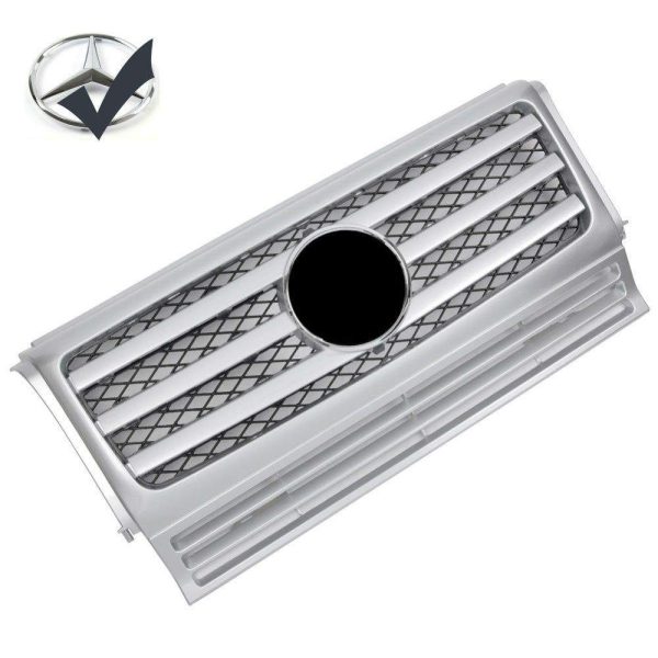 Calandre pour Mercedes W463 Classe G 1990-2018 Argent Métallisé