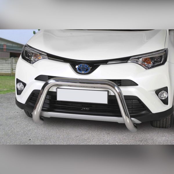 PARE-BUFFLE BAS HOMOLOGUÉ INOX SUR TOYOTA RAV 4 HYBRID 2016-2018