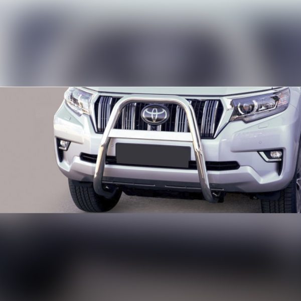 PARE-BUFFLE HAUT INOX SUR TOYOTA LAND CRUISER 150 2018+