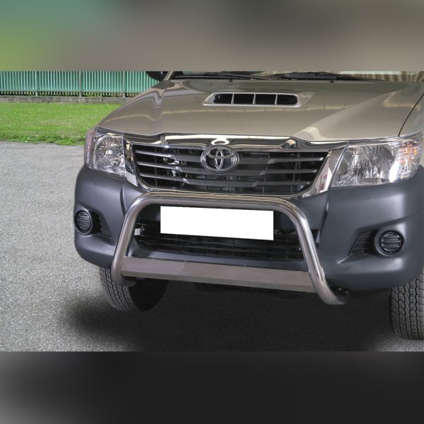 PARE-BUFFLE HOMOLOGUÉ INOX AVEC BARRE SUR TOYOTA HILUX 2011-2015