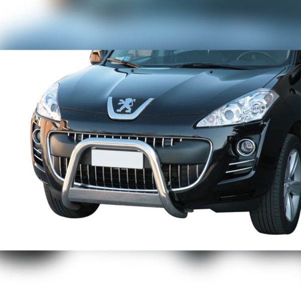 PARE-BUFFLE HOMOLOUÉ INOX AVEC BARRE SUR PEUGEOT 4007 2008-2012