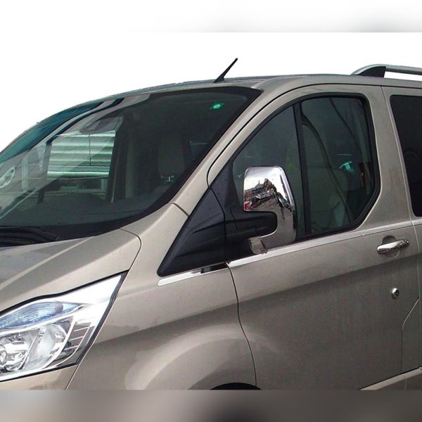 COQUILLE DE RETROVISEUR EN ABS (CHROME) SUR FORD TRANSIT CUSTOM 2012-2018