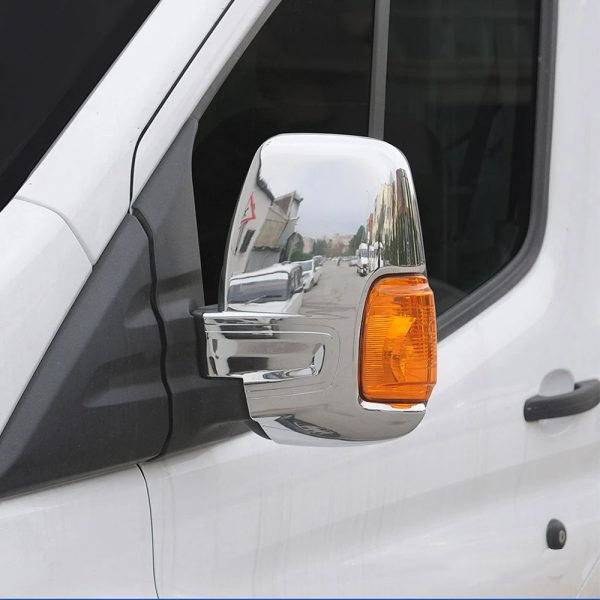 COQUILLE DE RETROVISEURS EN ABS (CHROME) SUR FORD TRANSIT 2014+