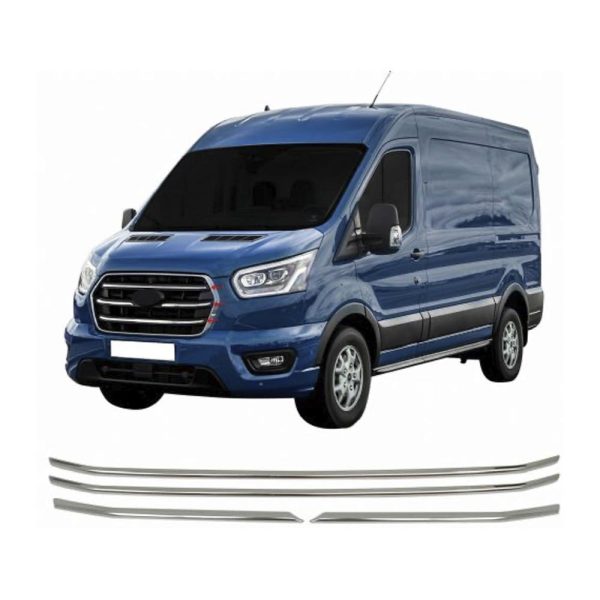 Habillage Calandre Inox Chrome Ford Transit Facelift 2019+