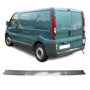 PROTECTION DE SEUIL DE COFFRE INOX (CHROME) SUR RENAULT TRAFIC II 2001-2014