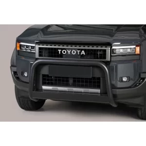 Black bull bar Misutonida EC/MED/550/PL mounted on Toyota Land Cruiser 250 2025, fully compatible with ACC system and front sensors