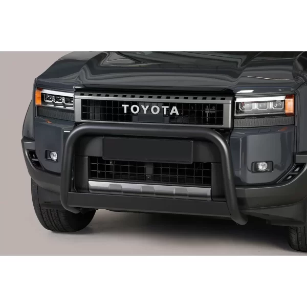 Black bull bar Misutonida EC/MED/550/PL mounted on Toyota Land Cruiser 250 2025, fully compatible with ACC system and front sensors