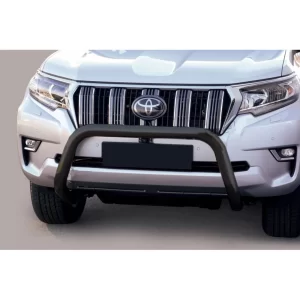 Black Bull Bar Toyota Land Cruiser 5 Door 2018-2024 76mm Inox