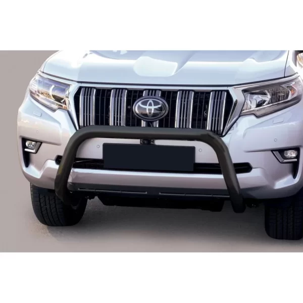 Black Bull Bar Toyota Land Cruiser 5 Door 2018-2024 76mm Inox