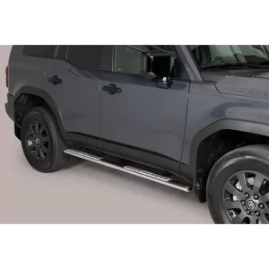 Side Steps Toyota Land Cruiser 250 2025 - Flat, Stainless Steel
