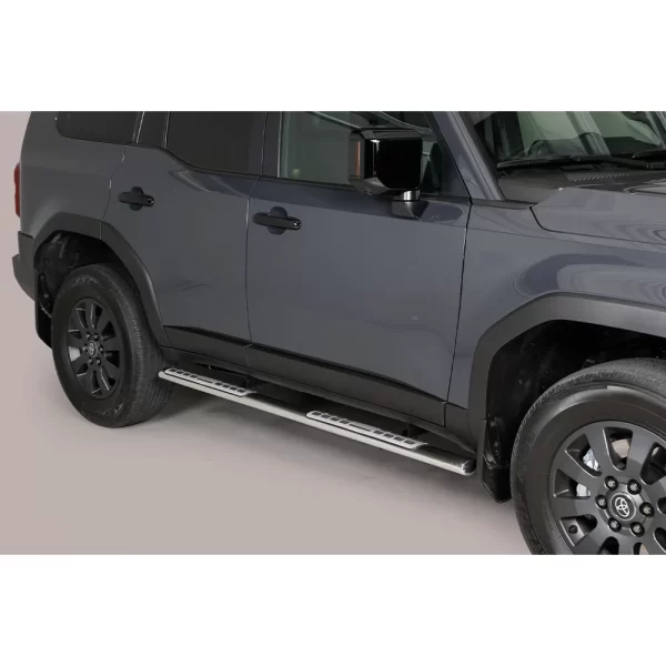 Side Steps Toyota Land Cruiser 250 2025 - Flat, Stainless Steel