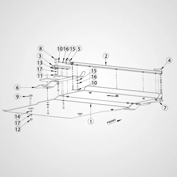 Engine Skid Plate – MAN TGE 2017+ Aluminium 5mm - Image 2