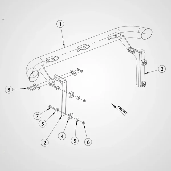 Front Light Bar MAN TGE 2017+ Inox 70mm - Image 2