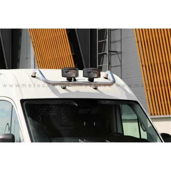 Roof Bar MAN TGE H3 Inox Ø60mm – Movable Light Clamps